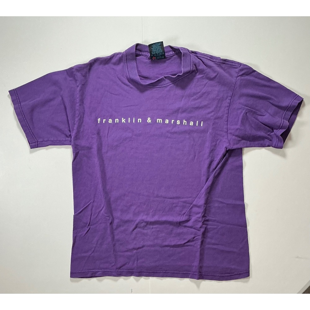 VTG USA Made 90s Franklin & Marshall College Shirt Mens M Purple Preppy